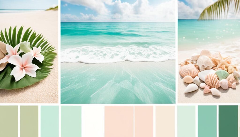 Beach wedding palette