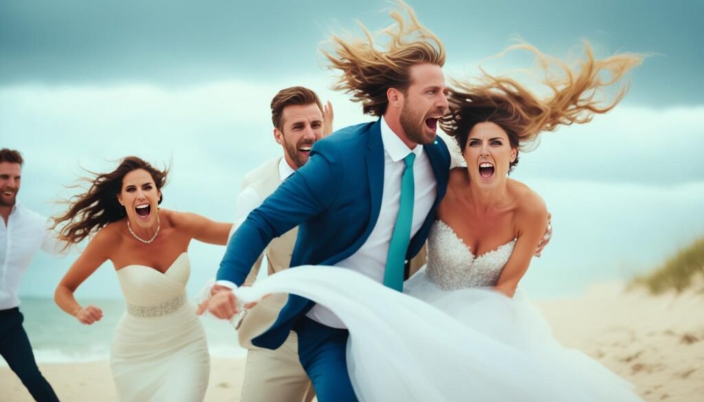 Beach wedding photography challenges