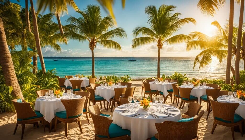 Glam Jellyfish Restaurant beachside dining atmosphere