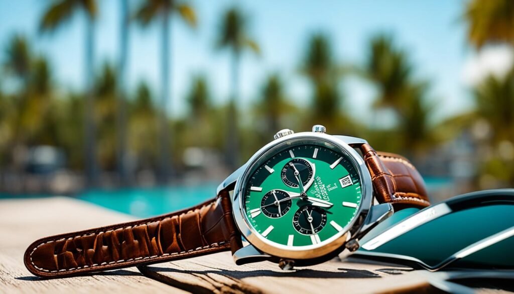 Groom Attire Accessories for a Tropical Wedding