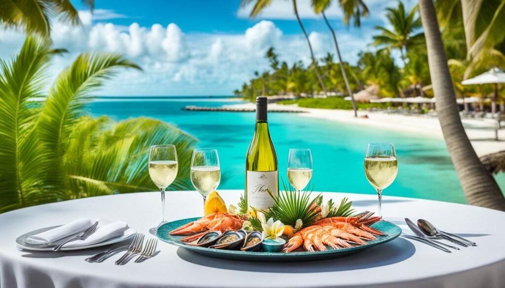 Isla seafood beachfront dining Punta Cana