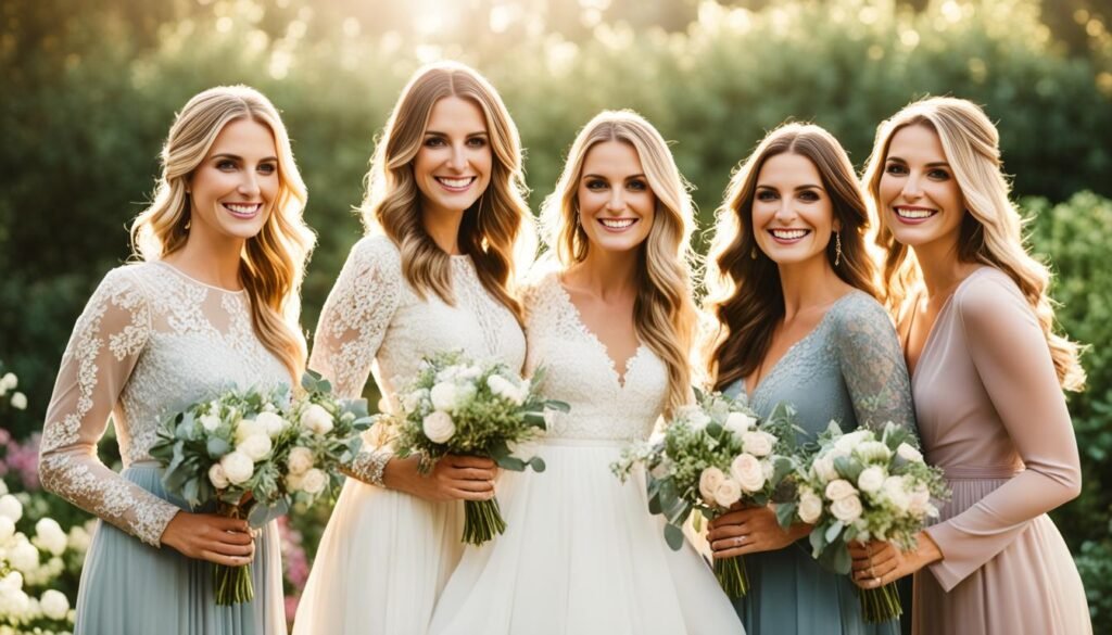 Long Sleeve bridesmaids' dresses
