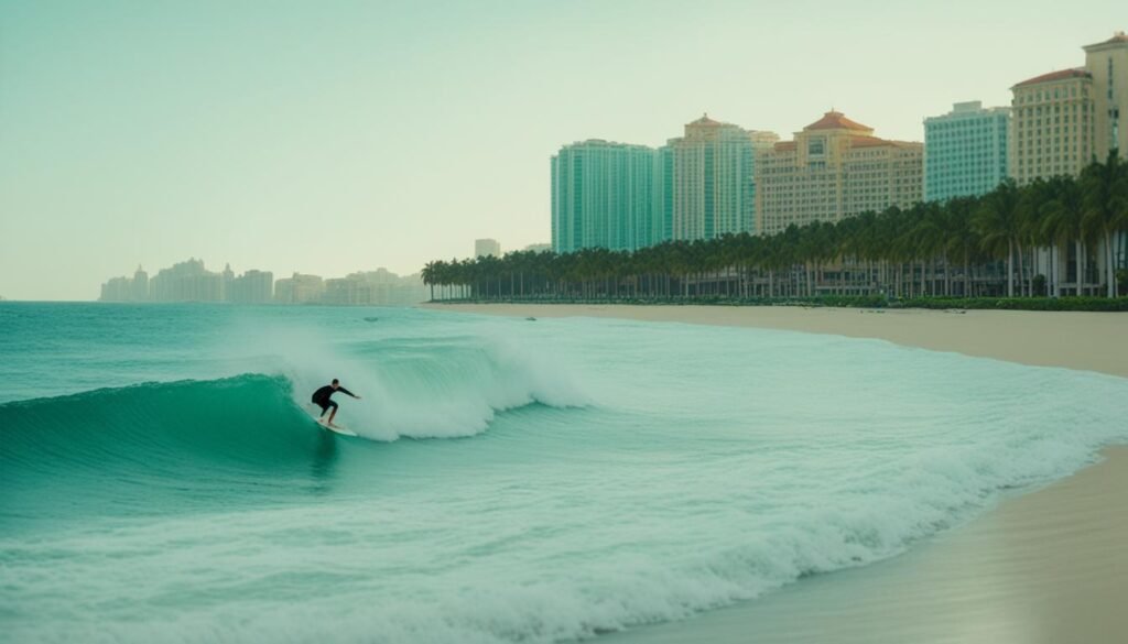 Macao Beach surfing relaxation