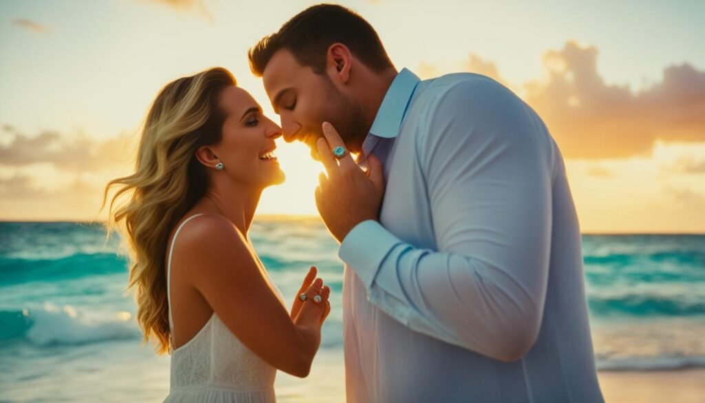 Punta Cana proposal photoshoot backdrop