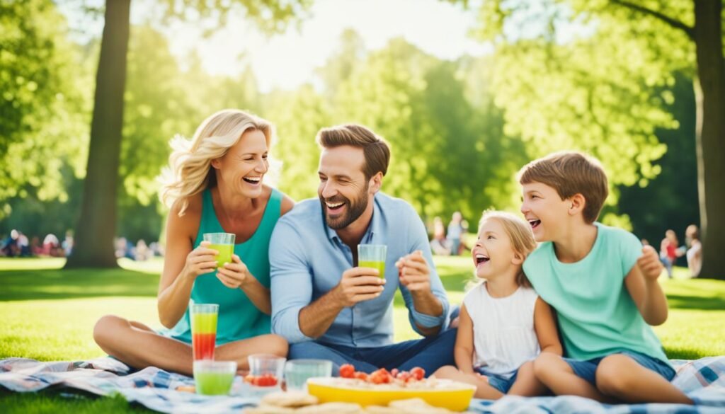 Relaxed Atmosphere during family photo shoot.