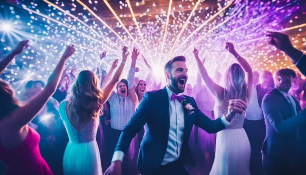 Wedding DJ enhancing reception music