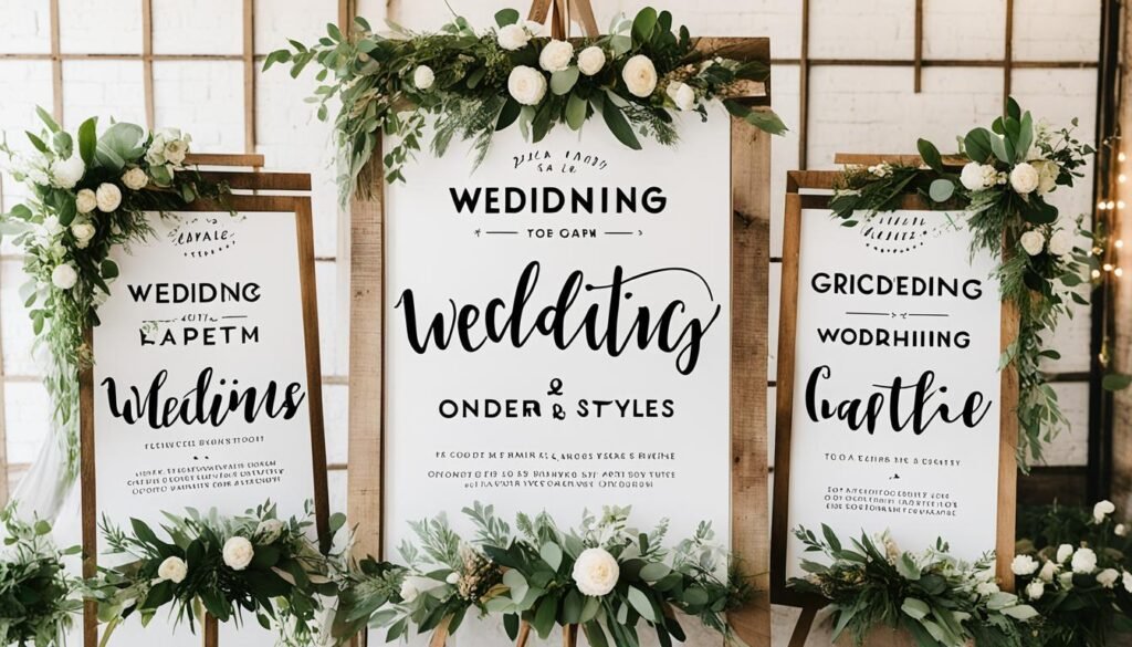 Wedding Sign Styles