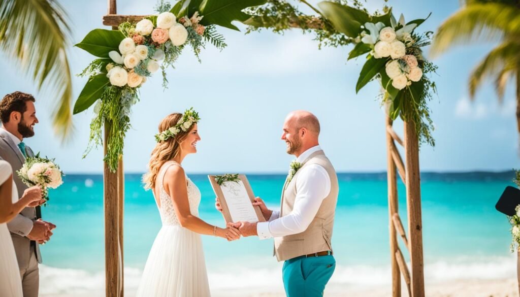 beach wedding at Huracan Cafe