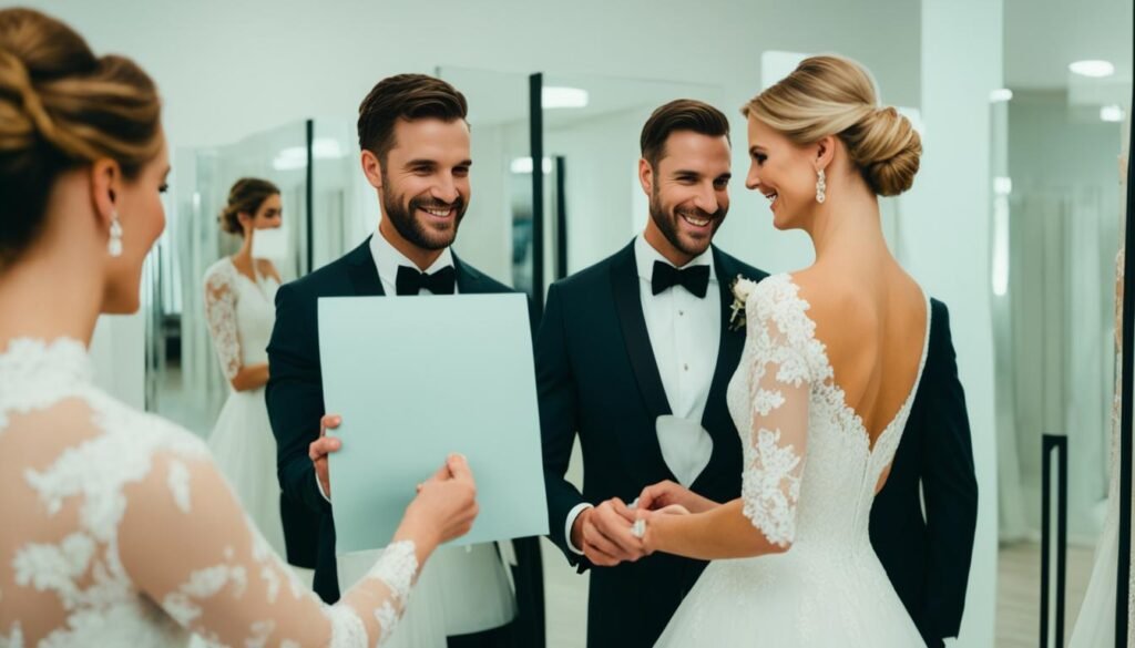 bride and groom coordination