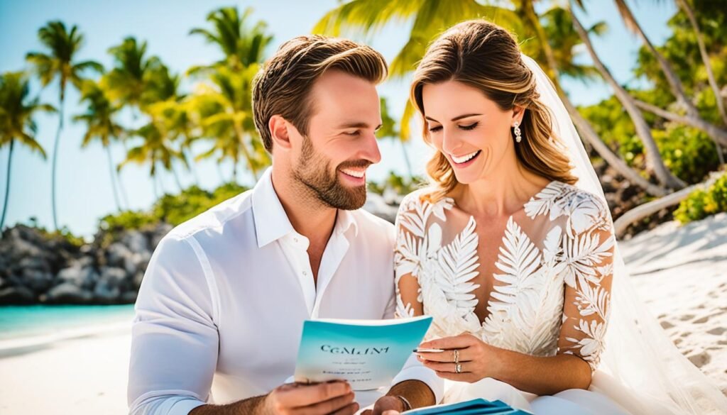 wedding ceremony planning at Secrets Royal Beach
